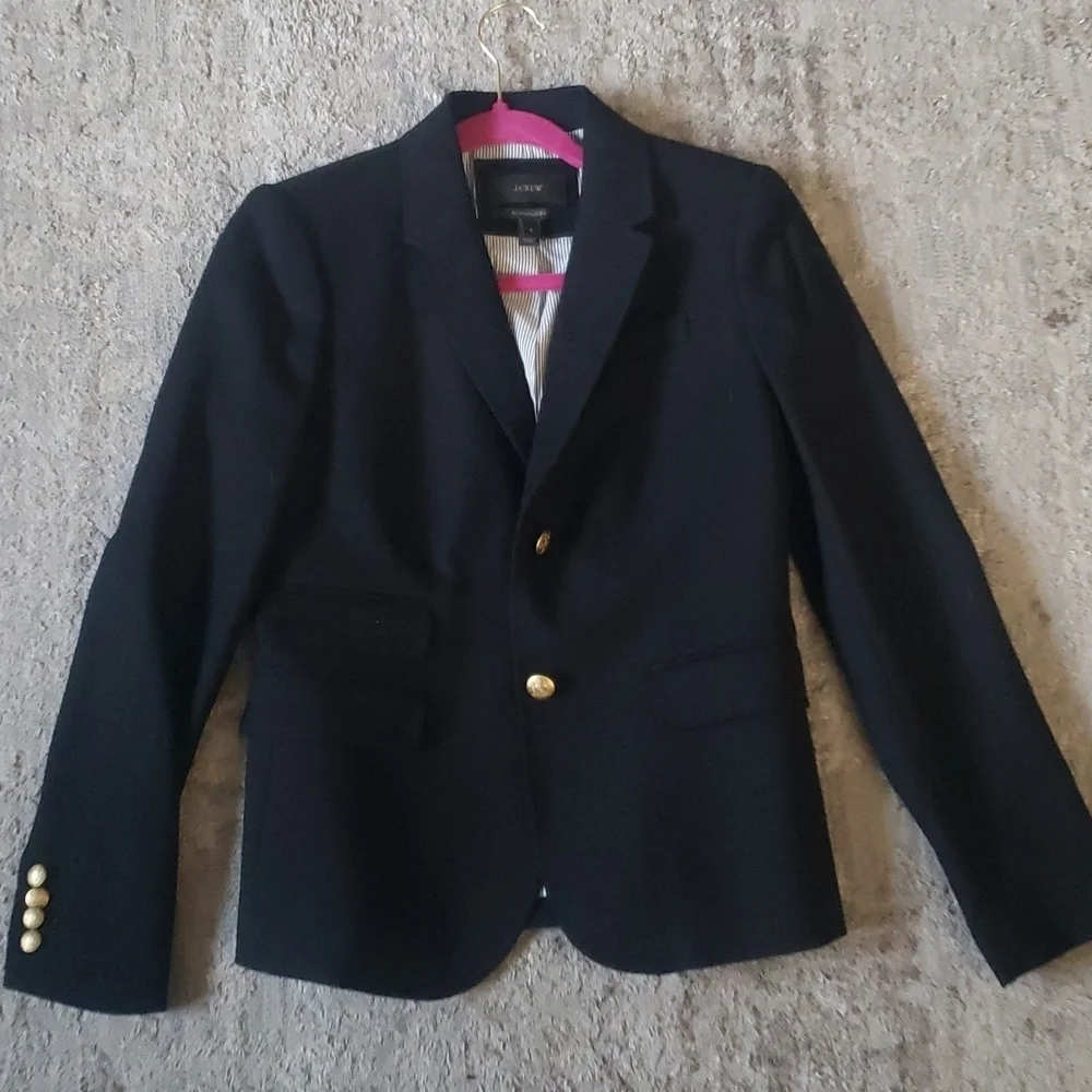 J.Crew Black Wool Paperboy Blazer Modern Prep Academia Style - Picture 5 of 11